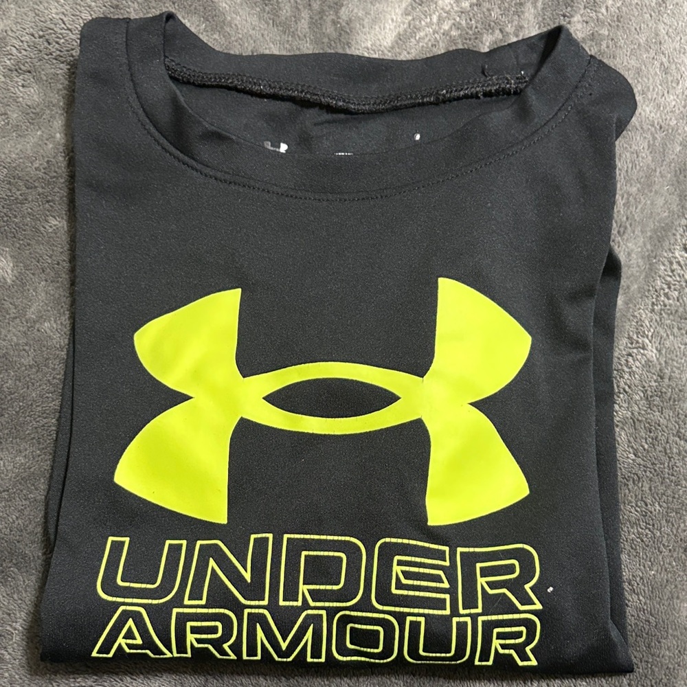 Under Armour Black Tee with Bright Yellow Logo